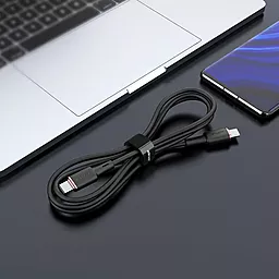 Кабель USB PD AceFast C2-03 60w 3a 1.2 м USB Type-C - Type-C cable black - миниатюра 3