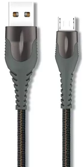 Кабель XO NB138 Led Display USB-A - micro USB 10.5w 1м cable Black - фото 1