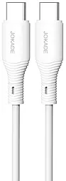 Кабель Jokade JA009 USB Type-C - Type-C 100w 5a 1м PD cable White - фото Кабель Jokade JA009 USB Type-C - Type-C 100w 5a 1м PD cable White