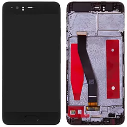 Дисплей Huawei P10 (VTR-L29, VTR-AL00, VTR-TL00, VTR-L09) з тачскріном і рамкою, оригінал, Black