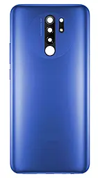 Задняя крышка корпуса Xiaomi Poco M2 со стеклом камеры Original Slate Blue - фото Задняя крышка корпуса Xiaomi Poco M2 со стеклом камеры Original Slate Blue