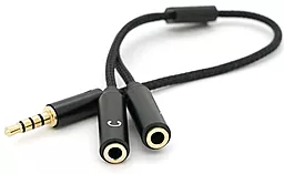 Аудио разветвитель Voltronic KY-192 AUX mini Jack 3.5мм M/2xF cable 0.2 м black - фото Аудио разветвитель Voltronic KY-192 AUX mini Jack 3.5мм M/2xF cable 0.2 м black
