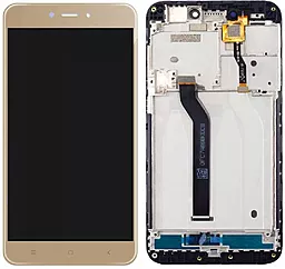 Дисплей Xiaomi Redmi 5A, Redmi Go с тачскрином и рамкой, Gold - фото Дисплей Xiaomi Redmi 5A, Redmi Go с тачскрином и рамкой, Gold