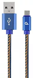 USB Кабель Cablexpert Premium micro USB Cable Blue (CC-USB2J-AMmBM-1M-BL)