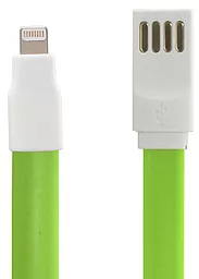 Кабель USB Gelius Gold Edition Flat Lightning cable Green