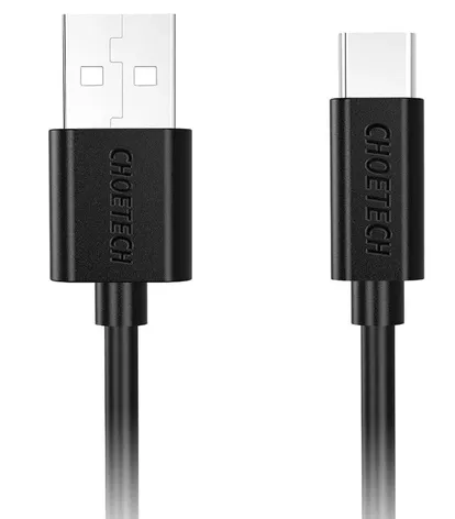Кабель Choetech USB-A - Type-C 12w 2.4a 3м cable Black (AC0004) - фото 1