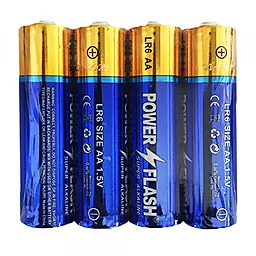 Батарейки PowerFlash LR6 / AA 4шт - фото Батарейки PowerFlash LR6 / AA 4шт