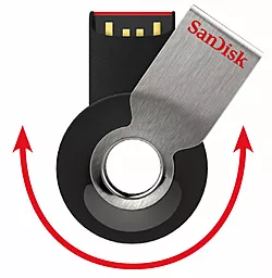 Флешка SanDisk Cruzer Orbit 32GB (SDCZ58-032G-B35) Black/silver - фото Флешка SanDisk Cruzer Orbit 32GB (SDCZ58-032G-B35) Black/silver