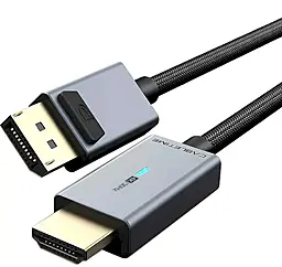 Видеокабель DisplayPort - HDMI v1.4 4k 30hz 1.8m gray (CD31K) Cabletime - фото Видеокабель DisplayPort - HDMI v1.4 4k 30hz 1.8m gray (CD31K) Cabletime