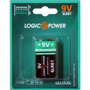 Батарейка LogicPower 6LR61 (крона) 1шт - фото 1