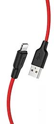 Кабель USB Hoco X21 Plus Silicone Lightning Cable 2m Black / Red - миниатюра 2