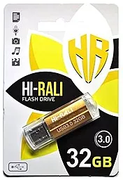 Флешка Hi-Rali Corsair Series 32GB USB 3.0 (HI-32GB3CORGD) Gold - фото Флешка Hi-Rali Corsair Series 32GB USB 3.0 (HI-32GB3CORGD) Gold