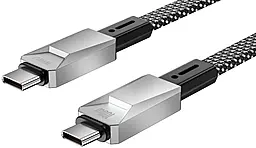 Кабель USB PD WIWU Wi-C078 Type-C - Type-C 100w 5a 1м PD cable Silver - фото Кабель USB PD WIWU Wi-C078 Type-C - Type-C 100w 5a 1м PD cable Silver