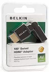 Видео переходник (адаптер) Belkin HDMI (AM/AF) 180 SWIVEL,BLACK,GOLD-PLATED - миниатюра 2