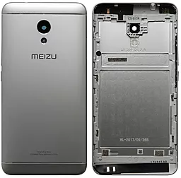 Задняя крышка корпуса Meizu M5S со стеклом камеры Silver