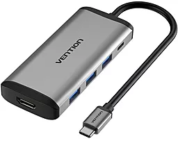 Мультипортовый USB-A хаб Vention 5-in-1 gray (CNBHB) - фото Мультипортовый USB-A хаб Vention 5-in-1 gray (CNBHB)