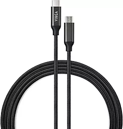 Кабель USB PD Vinga Nylon 100W 2.0M USB Type-C - Type-C Cable Black (VCPCTC100BK2)