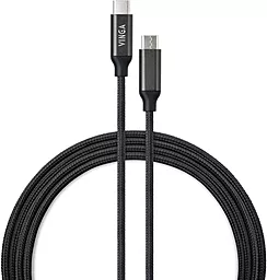 Кабель Vinga Nylon USB Type-C - Type-C 100w 5a 2м PD cable Black (VCPCTC100BK2) - фото Кабель Vinga Nylon USB Type-C - Type-C 100w 5a 2м PD cable Black (VCPCTC100BK2)