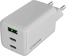 Сетевое зарядное устройство Canyon CU65ACC 65w GaN PD 2xUSB-C/USB-A ports charger white (CNS-CUW65ACC) - фото Сетевое зарядное устройство Canyon CU65ACC 65w GaN PD 2xUSB-C/USB-A ports charger white (CNS-CUW65ACC)