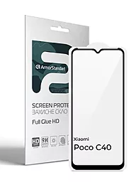 Защитное стекло ArmorStandart Full Glue HD для Xiaomi Poco C40 Black (ARM66956)