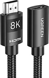 Видео удлиннитель Ugreen HD151 HDMI 2.1 8k v 60hz 0.5m black (40400)
