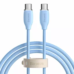USB PD Кабель Baseus Jelly Liquid Silica Gel Fast Charging Data USB Type-C - Type-C Cable 2M 100W 5A Blue (CAGD030103)