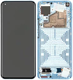 Дисплей Xiaomi Mi 11 с тачскрином и рамкой, сервисный оригинал, Blue
