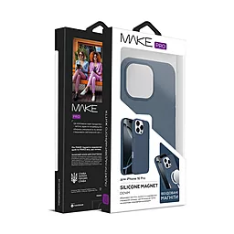 Чехол MAKE Silicone Magnet Pro для Apple iPhone 16 Pro  Denim - миниатюра 5