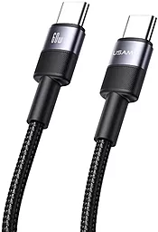 Кабель Usams SJ724 USB Type-C - Type-C 60w 3a 1.2м PD cable Gray
