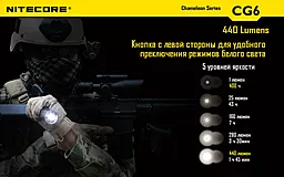 Ліхтарик акумуляторний Nitecore CG6 (6-1103) (1x18650, 2xCR123, 2xRCR123) - мініатюра 9