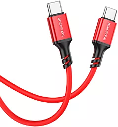 Кабель Borofone BX83 Famous USB Type-C - Type-C 60w 3a 1м PD cable Red - миниатюра 2 Кабель Borofone BX83 Famous USB Type-C - Type-C 60w 3a 1м PD cable Red - миниатюра 2