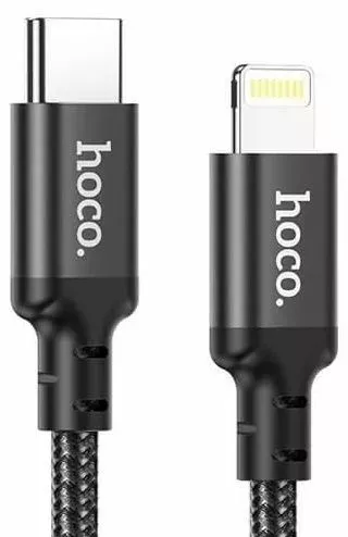Кабель Hoco X14 Double Speed USB Type-C - Lightning 20w 3a 2м PD сable Black - фото 1