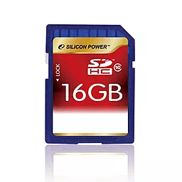 Карта пам'яті Silicon Power SDHC 16GB Class 10 (SP016GBSDH010V10) - фото Карта пам'яті Silicon Power SDHC 16GB Class 10 (SP016GBSDH010V10)