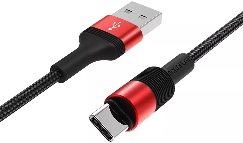 Кабель Borofone BX21 USB-A - Type-C 15w 3a 1м cable Red - фото 3