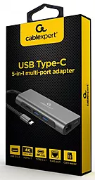 USB Type-C хаб Cablexpert 5in1 Grey - мініатюра 4