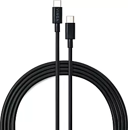 Кабель Vinga USB Type-C - Type-C 60w 3a 1м PD cable Black (VCDCCC31) - фото Кабель Vinga USB Type-C - Type-C 60w 3a 1м PD cable Black (VCDCCC31)