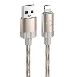 Кабель Hoco X117 Star USB-A - Lightning 12w 2.4а 1м cable Gold - фото Кабель Hoco X117 Star USB-A - Lightning 12w 2.4а 1м cable Gold