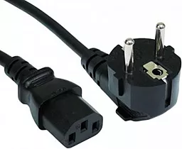 Мережевий кабель Merlion PC-186 CEE7/17-C13 CU12 1.2M 0.75mm Black