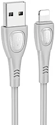 Кабель Borofone BX98 Superior USB-A - Lightning 12w 2.4a 1м cable Gray - фото Кабель Borofone BX98 Superior USB-A - Lightning 12w 2.4a 1м cable Gray