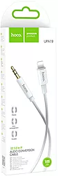 Аудио кабель Hoco UPA19 Aux mini Jack 3.5 mm - Lightning M/M Cable 1 м silver - миниатюра 4