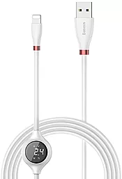 Кабель Baseus Big Eye Digital Display USB-A - Lightning 10w 1.2м cable White (CALEYE-02) - миниатюра 3 Кабель Baseus Big Eye Digital Display USB-A - Lightning 10w 1.2м cable White (CALEYE-02) - миниатюра 3