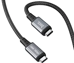 HD/PD Кабель Hoco US01 Super-Speed USB Type-C Data&Charging USB3.1 GEN2 10Gbps HD 4K 60Hz 100W 1.8m Black - миниатюра 4