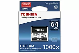 Карта памяти Toshiba Compact Flash 64GB Exceria 1000X UDMA 7 (CF-064GTGI(8) - миниатюра 2