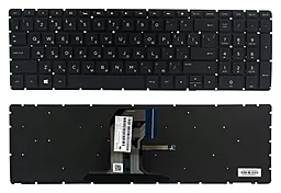 Клавіатура для ноутбуку HP 250 G4 255 G4 256 G4 250 G5 255 G5 256 G5 15-AC 15-AF 15-AY 15-BA без рамки Прямий Enter підсвітка 852042-251 чорна