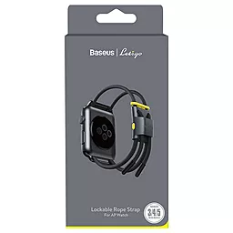 Ремінець для годинника Baseus Let's Go Cord Watch Strap For Apple Watch Series 38mm/40mm/41mm Grey&Yellow (LBAPWA4-AGY) - мініатюра 5