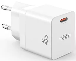 Сетевое зарядное устройство с быстрой зарядкой XO CE09 45w 3a PD/QC + USB-C to lightning cable white - миниатюра 5