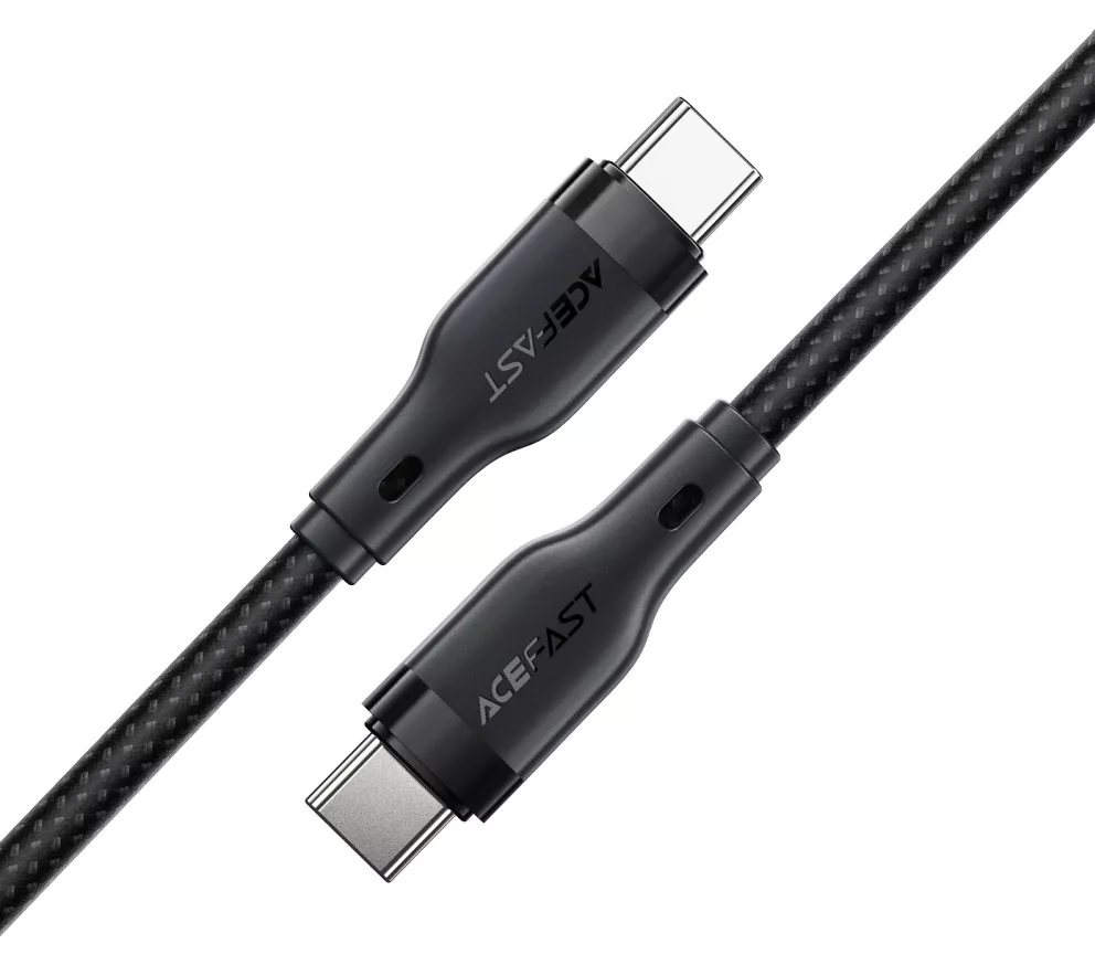 Кабель AceFast C08-03 USB Type-C - Type-C 60w 3a 1.2м PD cable Black - фото 3