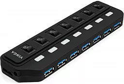 USB хаб Vinga USB 3.0 7-in-1 black (VHA3A7B)