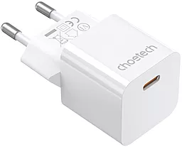 Сетевое зарядное устройство Choetech 20w PD USB-C fast charger white (PD5010-EU-WH)