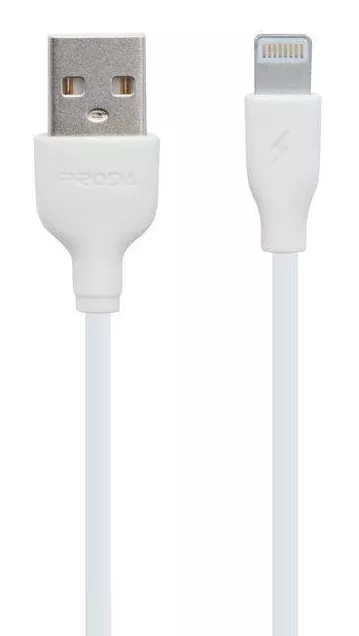 Кабель Remax Fast Charging USB-A - Lightning 12w 2.4a 1м cable White (PD-B15i) - фото 1